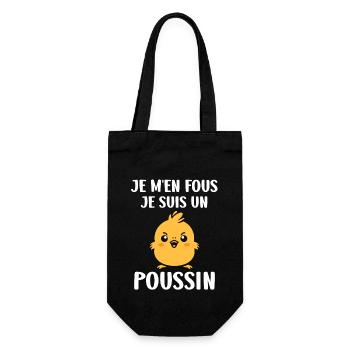 Humour petit poussin - Sac à bouteille - noir - Devant