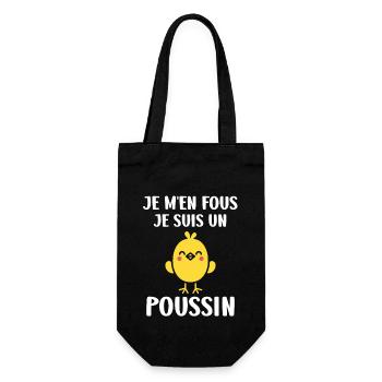 Humour petit poussin - Sac à bouteille - noir - Devant