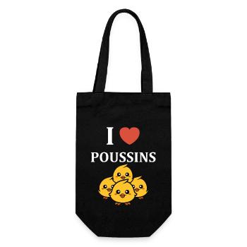 Humour bébé poussin - Sac à bouteille - noir - Devant
