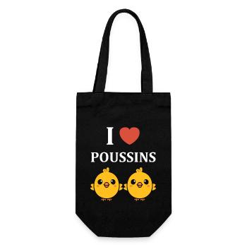 Humour bébé poussin - Sac à bouteille - noir - Devant