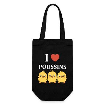 Humour petit poussin - Sac à bouteille - noir - Devant
