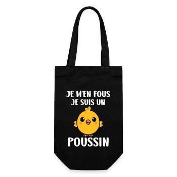 Humour bébé poussin - Sac à bouteille - noir - Devant
