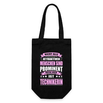 Nicht Alle Menschen Sind Prominent Technikerin - Geschenkbeutel für Flaschen - Schwarz - Vorne