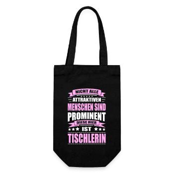Nicht Alle Menschen Sind Prominent Tischlerin - Geschenkbeutel für Flaschen - Schwarz - Vorne