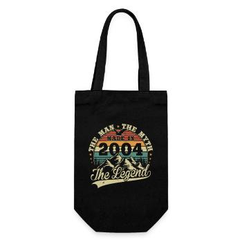 Jahrgang 2004 Geboren Geburtstags Geschenk - Geschenkbeutel für Flaschen - Schwarz - Vorne