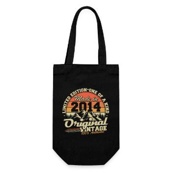 2014 Original Vintage Birthday Retro Gift - Gift Bag for Bottles - black - Front