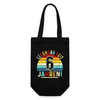 6 Years Gift 6th Birthday Boy Girl - Gift Bag for Bottles - black - Front