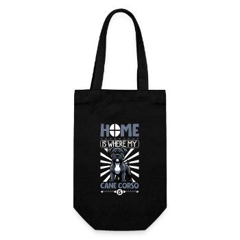 Home - Cane Corso - Gift Bag for Bottles - black - Front
