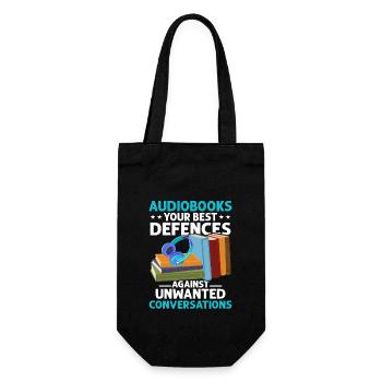 Audiobook Enthusiast: Yes, Please! - Gift Bag for Bottles - black - Front