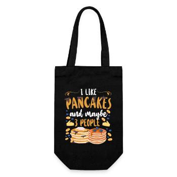 Pancake Lover Kids I Like Pancakes - Geschenkbeutel für Flaschen - Schwarz - Vorne