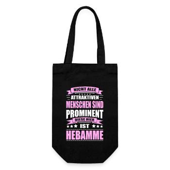 Nicht Alle Menschen Sind Prominent Hebamme - Geschenkbeutel für Flaschen - Schwarz - Vorne