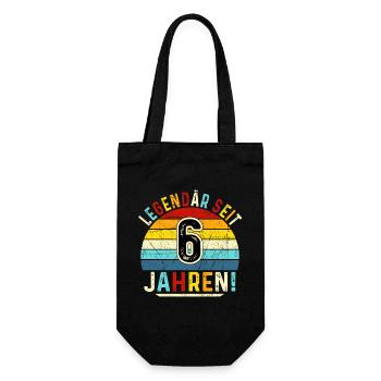 6 Years Gift 6th Birthday Boy Girl - Gift Bag for Bottles - black - Front