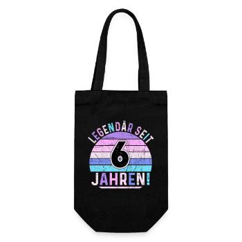6 Years Gift 6th Birthday Boy Girl - Gift Bag for Bottles - black - Front