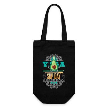 SUP paddleboarding Stand Up Paddle Avocado Yoga - Geschenkbeutel für Flaschen - Schwarz - Vorne