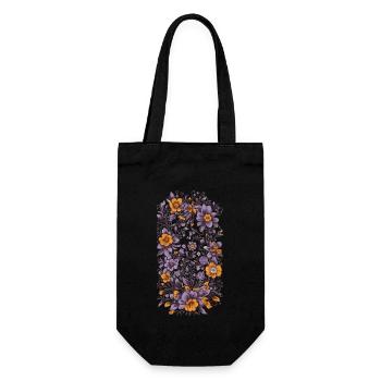 Décoration florale Design esthétique vintage - Sac à bouteille - noir - Devant