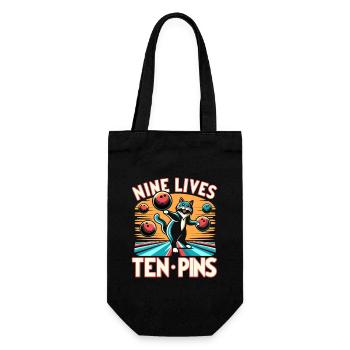 Drôle de bowling équipe bowler grève bowling club - Sac à bouteille - noir - Devant