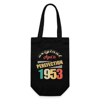 Ich bin 71 Jahre alt | Ich bin 1953 geboren - Geburt - Geschenkbeutel für Flaschen - Schwarz - Vorne