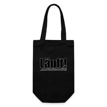 Running, backwards, but running! - Gift Bag for Bottles - black - Front