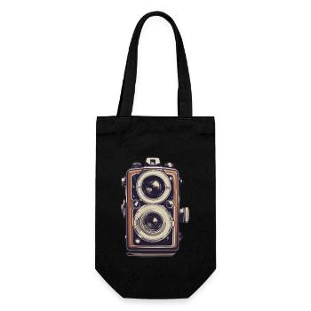 Appareil photo Vintage esthétique photographe rétro - Sac à bouteille - noir - Devant