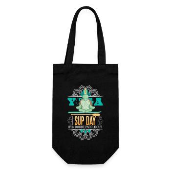SUP paddleboarding Stand Up Paddle Schildkröte - Geschenkbeutel für Flaschen - Schwarz - Vorne