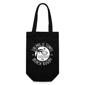 J'ai pas le temps j'ai Beach Rugby. Fans de Rugby - Sac à bouteille - noir - Devant