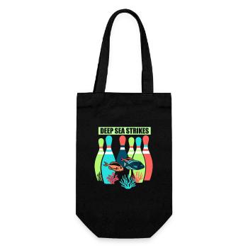 Funny bowling team bowler strike bowling club - Gift Bag for Bottles - black - Front