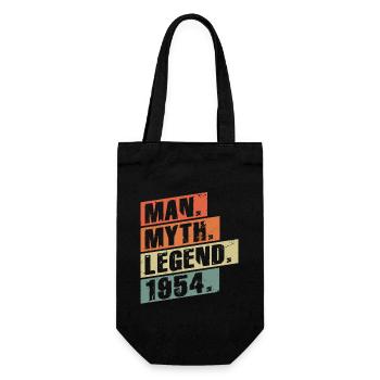 Vintage Born 1954 Man Myth Legend - Gift Bag for Bottles - black - Front