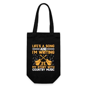 County Music Vintage Music Lover Western Country C - Gift Bag for Bottles - black - Front