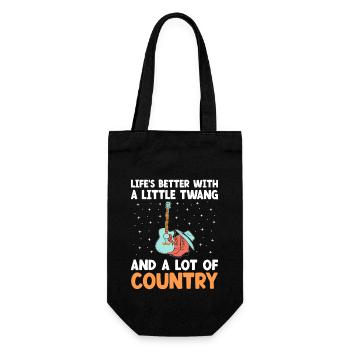 County Music Vintage Music Lover Western Country C - Gift Bag for Bottles - black - Front