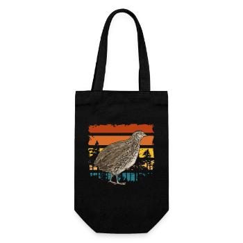 Wachtel Vogel - Geschenkbeutel für Flaschen - Schwarz - Vorne