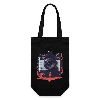 Appareil photo Vintage esthétique photographe rétro - Sac à bouteille - noir - Devant