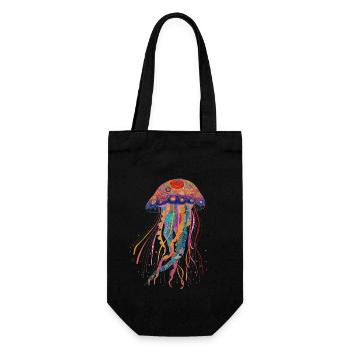Cadeau de méduse - Sac à bouteille - noir - Devant