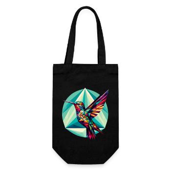 Colibri dans la représentation polygonale - Sac à bouteille - noir - Devant