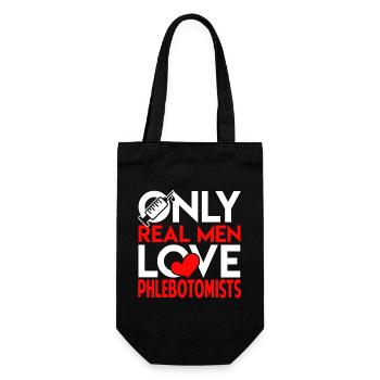 Phlebotomist Real Men Love Phlebotomists - Gift Bag for Bottles - black - Front