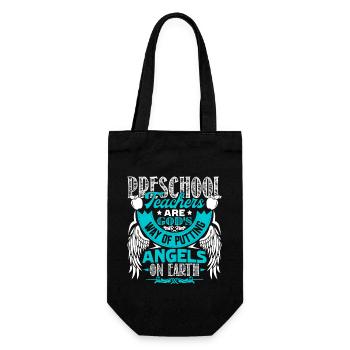 Preschool Teacher Preschool Teachers Angels - Gift Bag for Bottles - black - Front