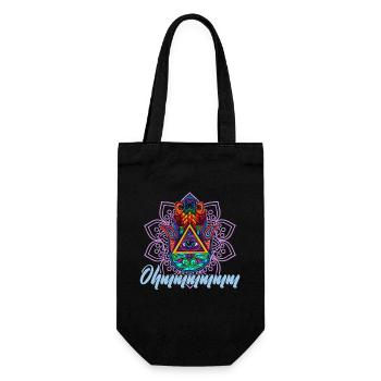 Hamsa Yoga Buddha Talisman Hindu Glück - Geschenkbeutel für Flaschen - Schwarz - Vorne
