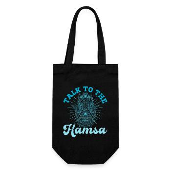 Hamsa Eye Hand Talisman Yoga Fluchschutz - Geschenkbeutel für Flaschen - Schwarz - Vorne