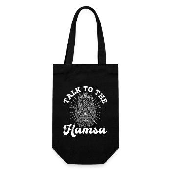 Hamsa Eye Hand Talisman Yoga Fluchschutz - Geschenkbeutel für Flaschen - Schwarz - Vorne