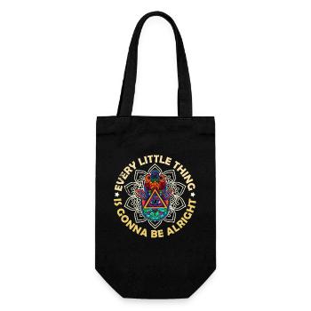 Hamsa Eye Symbol Hindu Yoga Fluchschutz - Geschenkbeutel für Flaschen - Schwarz - Vorne
