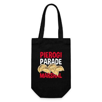 polish americanDyngus Day Pierogi Parade Marshal - Gift Bag for Bottles - black - Front
