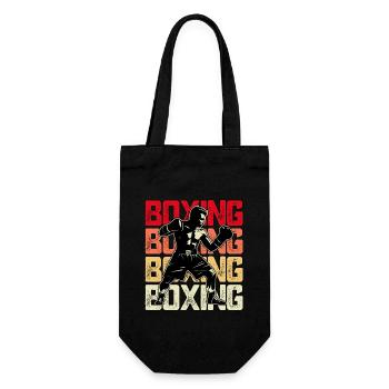 Boxing - Gift Bag for Bottles - black - Front
