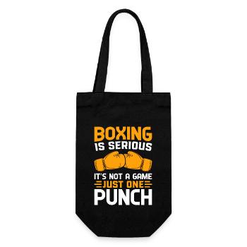 Boxing is serious it's not a Game just one punch - Gift Bag for Bottles - black - Front