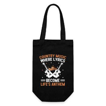 County Music Vintage Music Lover Western Country C - Gift Bag for Bottles - black - Front