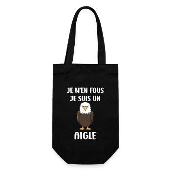 Citation humour Oiseau aigle - Sac à bouteille - noir - Devant