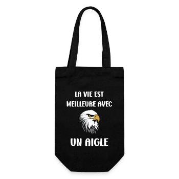 Citation humour Oiseau aigle - Sac à bouteille - noir - Devant