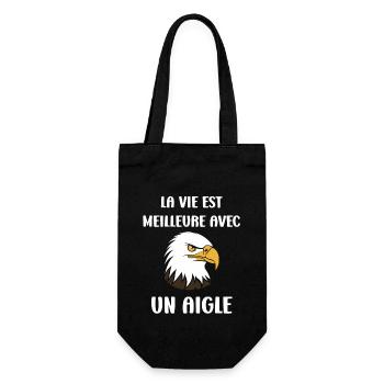Citation humour Oiseau aigle - Sac à bouteille - noir - Devant