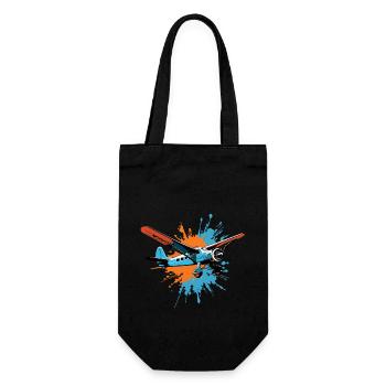 Model Airplane Pilot Airplane Hobby Passion - Gift Bag for Bottles - black - Front