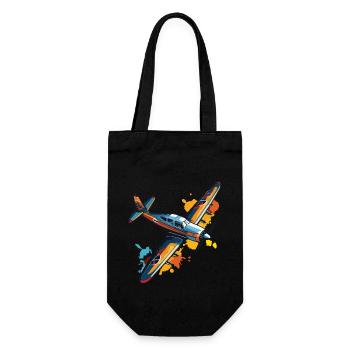 Model Airplane Pilot Airplane Hobby Design - Gift Bag for Bottles - black - Front