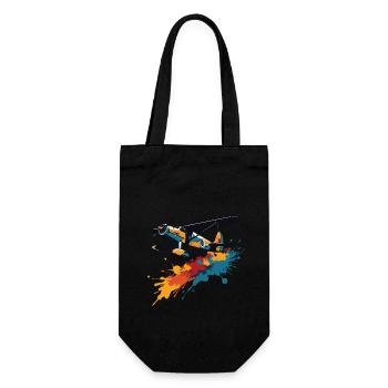 Model Airplane Pilot Airplane Hobby Passion - Gift Bag for Bottles - black - Front