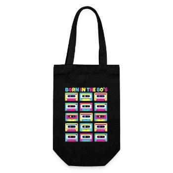 Born in the 80's Classic cassette original gift - Gift Bag for Bottles - black - Front